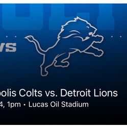 COLTS VS. LIONS TICKETS 