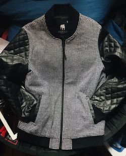 American stitch size small casual jacket coat checker pattern