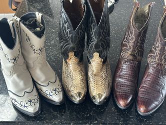  Boots Leather Uppers  Plus Snake Leather Souls