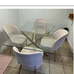 Glass Dining Table With Chairs