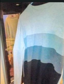 Light Blue Gradient Long Sleeve Shirt