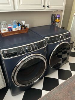 GE Washer Dryer Sapphire Blue