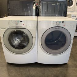 WHIRLPOOL XL CAPACITY WASHER DRYER ELECTRIC SET 