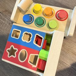 Melissa & Doug Wooden Block Shape Sorter