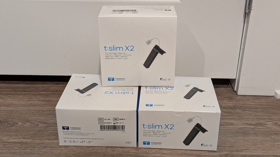 Tandem t:slim X2 Cartridge, t:lock Connector, 3 mL 3 Boxes Of 10