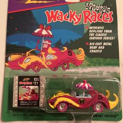 Wacky Races Johnny Lightning Die-Cast Metal Car - Penelope Pitstop’s Compact Pussycat