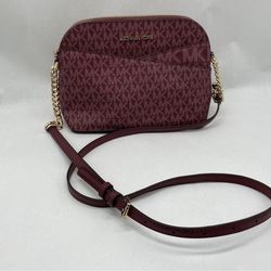 Michael kors jet set side bag burgundy
