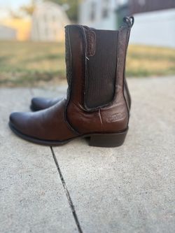 Botin en piel de venado