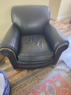 Real Leather Couch and Chair Set