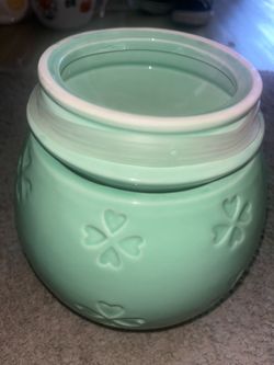 Glass cookie jar (2piece)