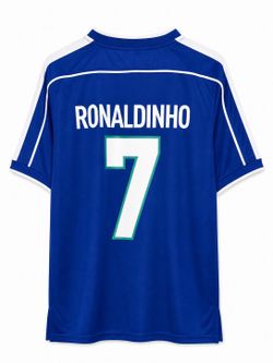 Brazil Blue Retro Jersey 🇧🇷⚽ #7 Fan Version