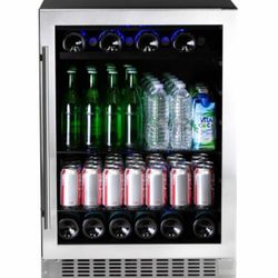 Azure Beverage Center with Stainless Trim Glass Door, 2.0