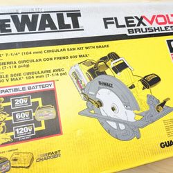 60V Max DeWalt 7 1/4" FLEXVOLT Circular Saw PRO- Combo Kit 
