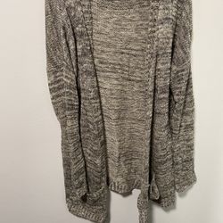 Tan/White Cardigan With Pockets 