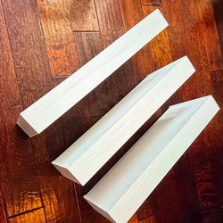 FLOATING SHELVES Design- WHITE - Set of Three (3)