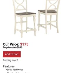 Set of Four(4) X Back Barstools