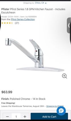 Pfister Pfirst Series 1.8 GPM Kitchen Faucet - Includes Escutcheon