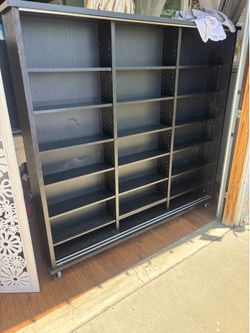 Black storage rolling shelf’s