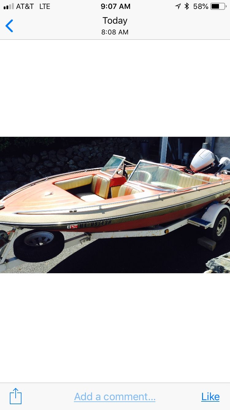 1979 16ft Vintage Retro Checkmate Trimate III. Ski boat