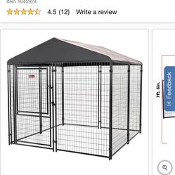 Lucky Dog STAY Series Executive Dog Kennel 8'x8' with Privacy Screen