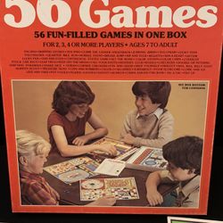 56 Games Board Game by Whitman 1981 Vintage