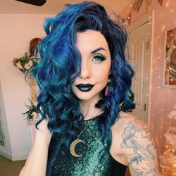 Dark Blue Lace Front Wig