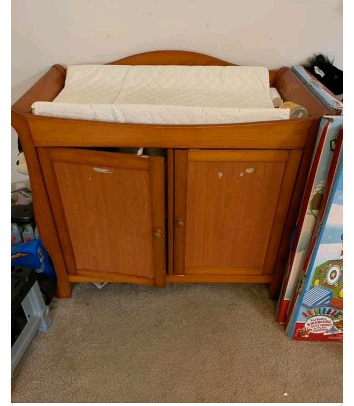 Wooden Changing table cabinet
