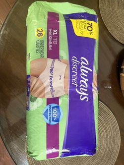 Women’s Always Discreet Women’s Underwear Size Xl