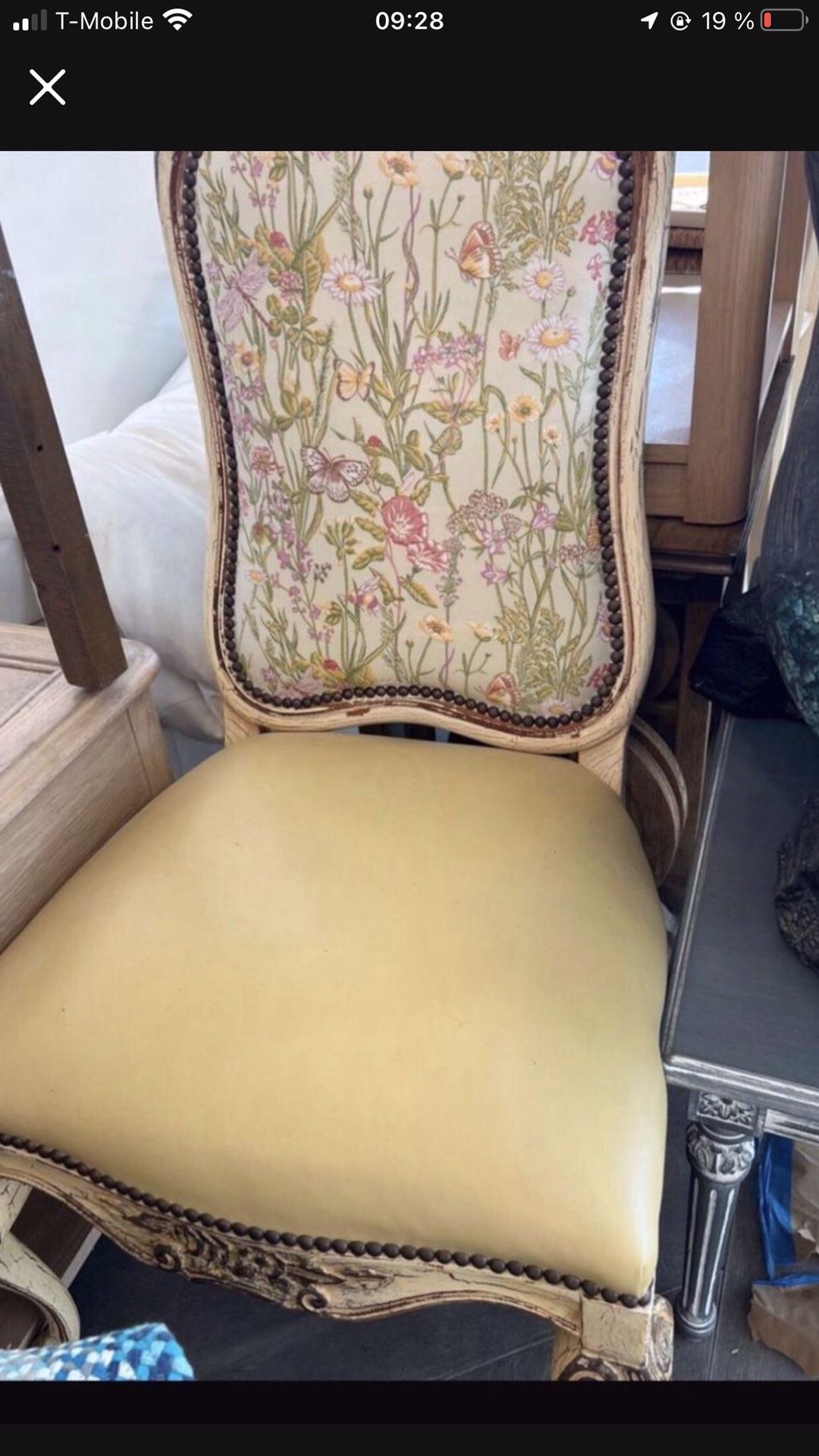 $140 Vintage Leather Seat Chair