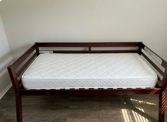 Twin Loft Bed Frame with Mattress