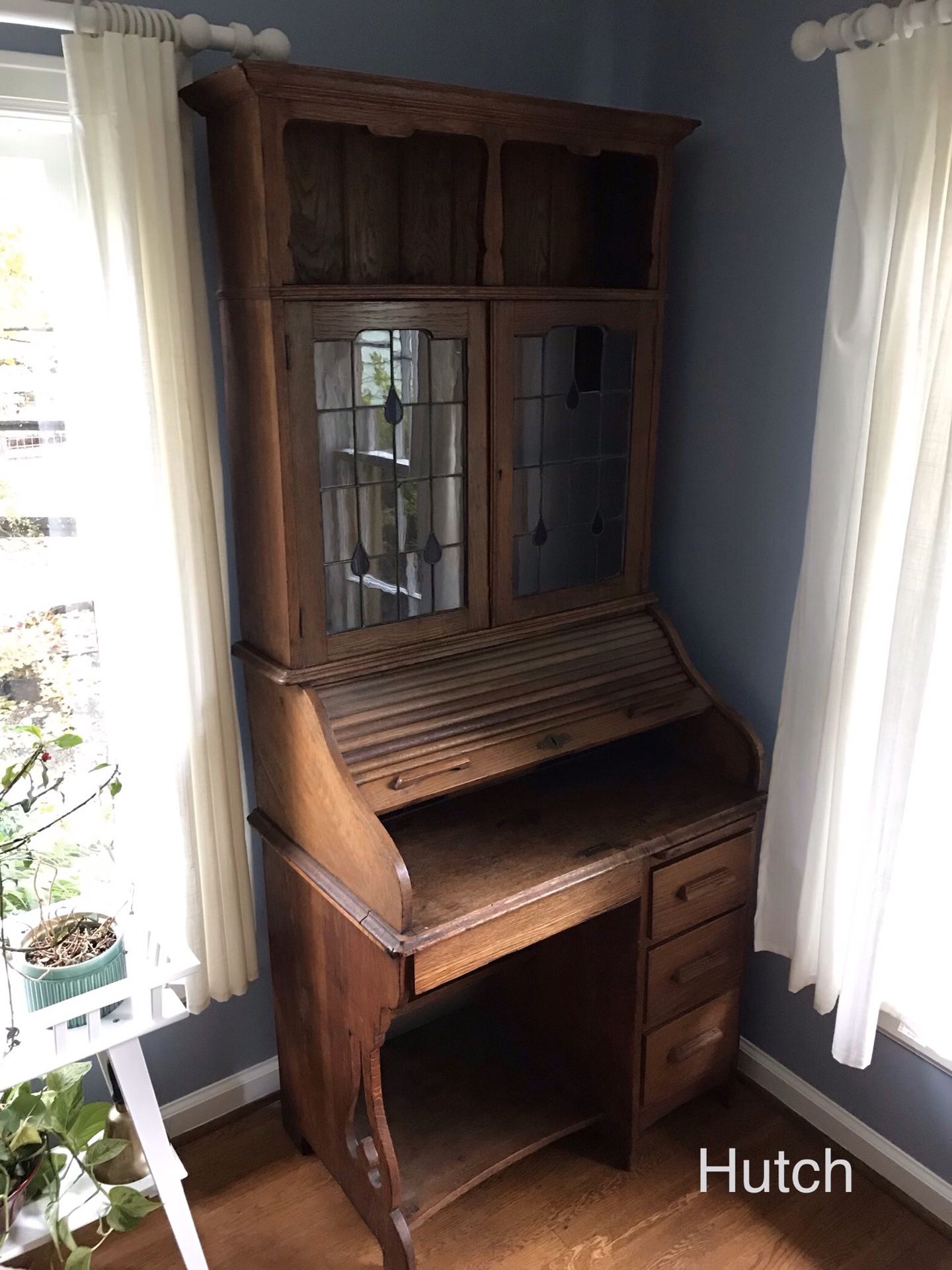 Craftsman hutch with desk antique oak furniture