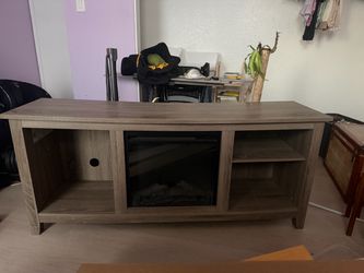Walker Edison TV Stand,  Electric Fireplace w/ Heater