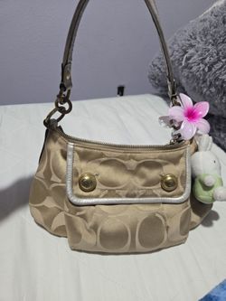 Vintage tan coach bag