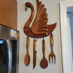 Hermoso Cisne De Madera 