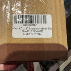 40" x13" Rhombic 4x8mm Black New  