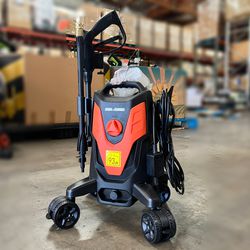 Electric Pressure Washer, 1950 Max PSI, Power Washer with Hose Reel and Nozzles, Car Wash Machine
