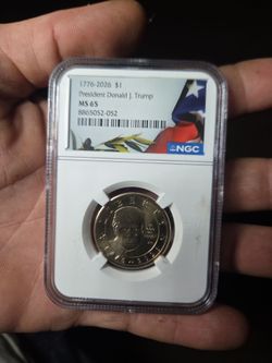 NGC MS65 President Donald J. Trump $1 Coin 1(contact info removed)