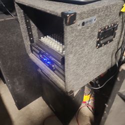 Dj karaoke system 2bases 2 speakers 15 monitors  one ace monitor one laptop corei5 windows 10 virtual dj app  2000poweramp 12 Chanel mixer