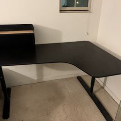 IKEA L Shaped Bekant Desk Table