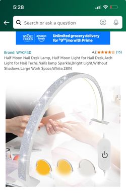 Half moon light For Nail Desk