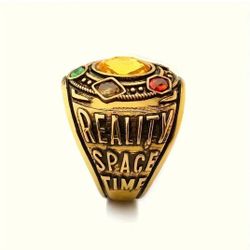 Size 9 Fashion Power Mind Soul Vintage Ring 18K Gold Plated For Men and Women