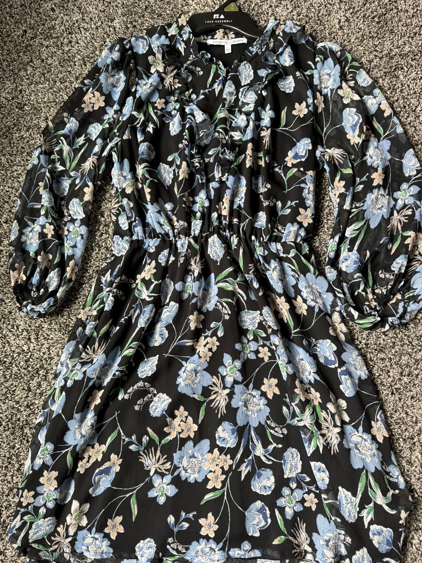 Black Flower Dress