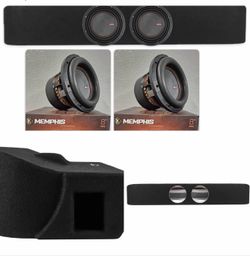 SILVERADO SIERRA OR F150 CREW CABS PORTED BKX WITH MEMPHIS MOJO 8” subwoofers