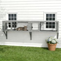 Coziwow Wall-Mounted Cat Tunnel with 2 Modular Sections