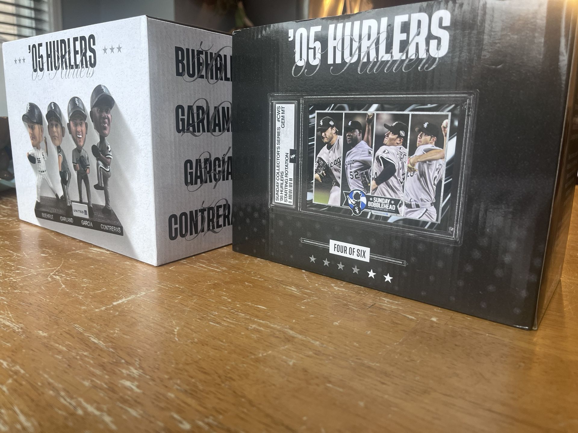 Two White Sox 2005 Hurlers Bobbleheads – Buehrle, Garland, Garcia, Contreras – NEW IN BOX – Pair