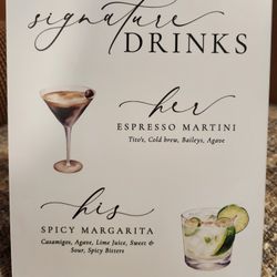 Drink Sign For Wedding