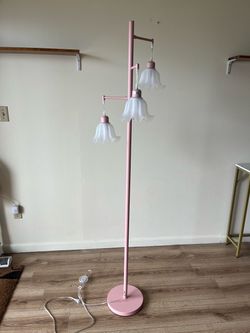 Pink floral lamp