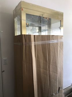 Glass And Brass Armoire