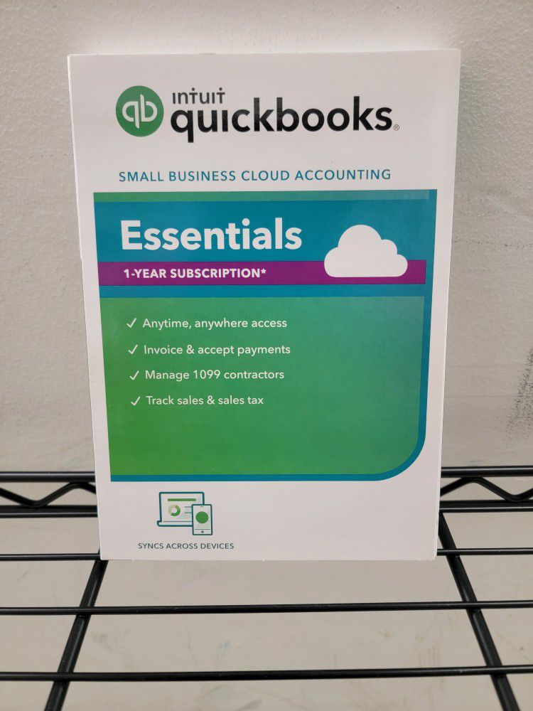 Quickbooks Essentials 1 Year Subscription 