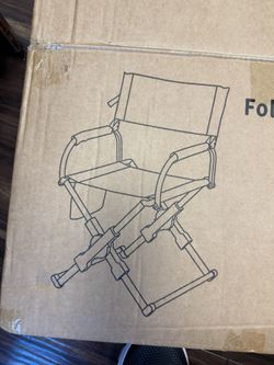 Brand New Black Folding Director's Chair